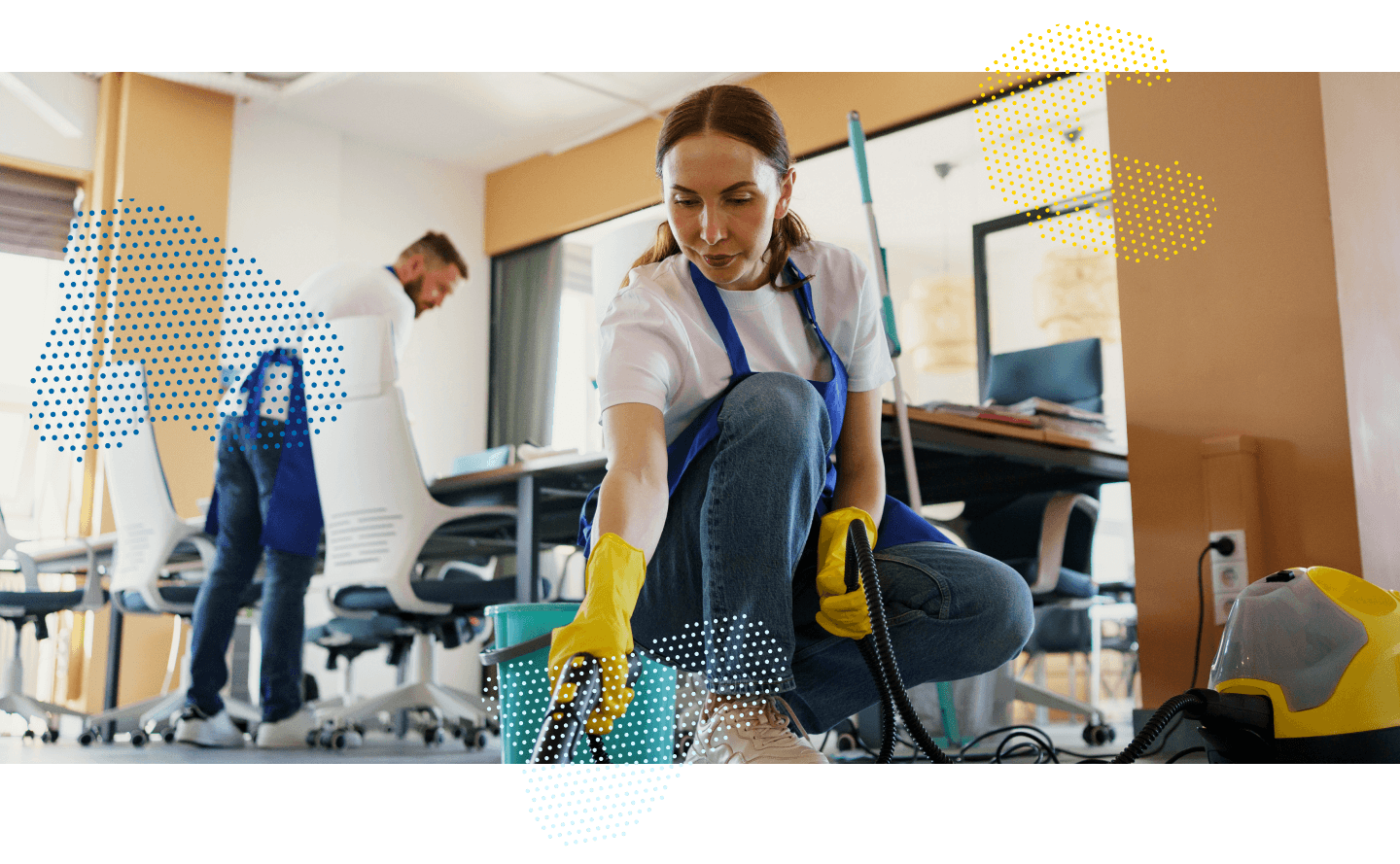 Erhvervsrengøring i kontor